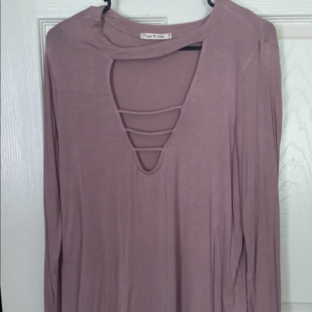 Maybe colored long sleeve with low V